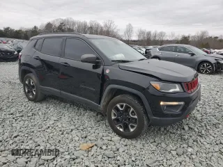 2018 Jeep Compass Trailhawk with VIN 3C4NJDDBXJT187550, listed as a Copart auction lot 44202325 with 108,579 mi miles and Salvage Title. Bid and sale history available at carsss.com. Image 4.