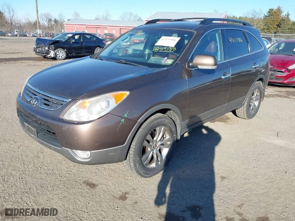 2012 Hyundai Veracruz Limited with VIN KM8NU4CC6CU185588, listed as a IAAI auction lot 41455986 with 175,675 mi miles. Bid and sale history available at carsss.com. Image 2.