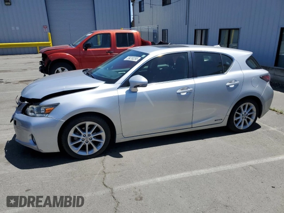 2013 Lexus CT 200h with VIN JTHKD5BH1D2162337, listed as a Copart auction lot 59230295 with 99,070 mi miles and Salvage title. Bid and sale history available at DreamBid. Image 1.