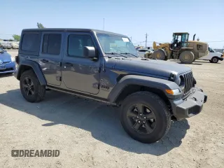 2021 Jeep Wrangler Unlimited Sport S with VIN 1C4HJXDNXMW795690, listed as a Copart auction lot 54250015 with 23,175 mi miles and Salvage title. Bid and sale history available at DreamBid. Image 4.