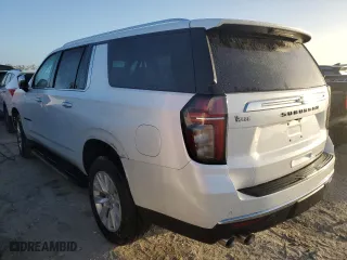 2023 Chevrolet Suburban Premier with VIN 1GNSCFKD3PR456185, listed as a Copart auction lot 76923104 with 0 mi miles and Salvage Title. Bid and sale history available at carsss.com. Image 2.