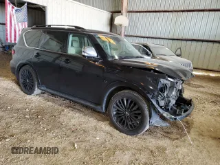 2018 Infiniti QX80 with VIN JN8AZ2NF1J9663887, listed as a Copart auction lot 66756394 with 81,628 mi miles and Salvage Title. Bid and sale history available at carsss.com. Image 4.