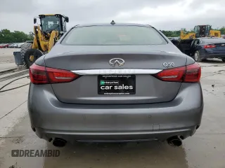 2018 Infiniti Q50 Luxe with VIN JN1EV7AP7JM366935, listed as a Copart auction lot 59781175 with 35,905 mi miles and Salvage title. Bid and sale history available at DreamBid. Image 6.