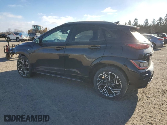 2023 Hyundai Kona N Line with VIN KM8K3CA30PU992830, listed as a Copart auction lot 85872864 with 32,365 mi miles and Salvage Title. Bid and sale history available at carsss.com. Image 2.