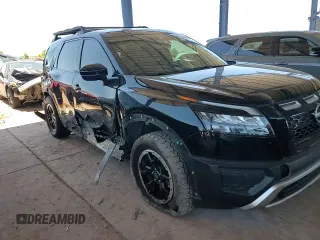 2023 Nissan Pathfinder Rock Creek with VIN 5N1DR3BD7PC270016, listed as a Copart auction lot 54060615 with 32,119 mi miles and Salvage title. Bid and sale history available at DreamBid. Image 14.