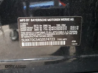 2016 BMW X5 xDrive40e z VIN 5UXKT0C54G0S74723, wystawiony jako Copart lot #58845785 z przebiegiem 98 540 mil mil oraz Czysty tytuł • Clean title. Historia ofert i sprzedaży dostępna na DreamBid. Obrazek 13.