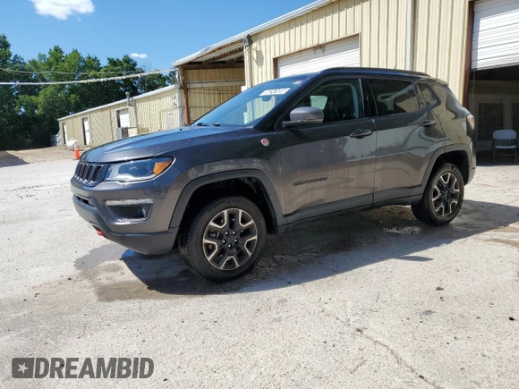 2021 Jeep Compass Trailhawk with VIN 3C4NJDDB7MT598280, listed as a Copart auction lot 58241695 with 116,928 mi miles and Salvage title. Bid and sale history available at DreamBid. Image 1.