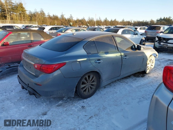 2015 Infiniti Q50 Sport with VIN JN1BV7AR2FM413459, listed as a IAAI auction lot 41466291 with 127,541 mi miles and . Bid and sale history available at DreamBid. Image 4.