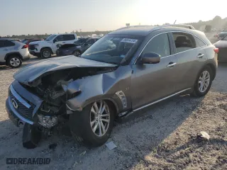2017 Infiniti QX70 with VIN JN8CS1MW5HM412838, listed as a Copart auction lot 66914724 with 129,988 mi miles and Salvage Title. Bid and sale history available at carsss.com. Image 1.