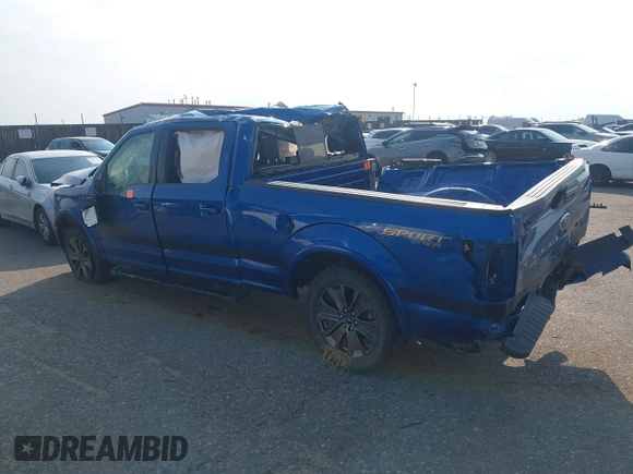 2018 Ford F-150 XL with VIN 1FTFW1E53JFA33642, listed as a IAAI auction lot 39856720 with 149,307 mi miles. Bid and sale history available at carsss.com. Image 3.