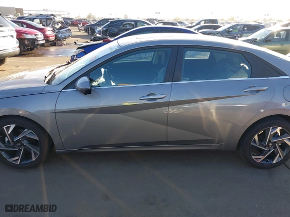 2024 Hyundai Elantra Limited with VIN KMHLP4DG1RU798856, listed as a IAAI auction lot 41605353 with 7,487 mi miles. Bid and sale history available at carsss.com. Image 14.