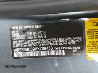 2017 BMW M4 with VIN WBS3R9C59HK709453, listed as a Copart auction lot 55698025 with 108,200 mi miles and Salvage title. Bid and sale history available at DreamBid. Image 12.