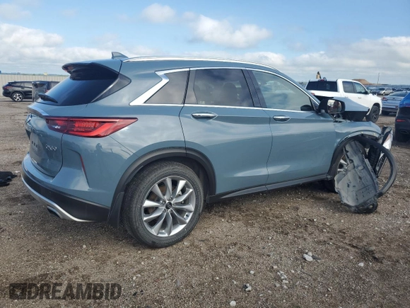 2022 Infiniti QX50 Essential with VIN 3PCAJ5CB1NF117378, listed as a Copart auction lot 60645134 with 29,468 mi miles and Salvage Title. Bid and sale history available at DreamBid. Image 3.