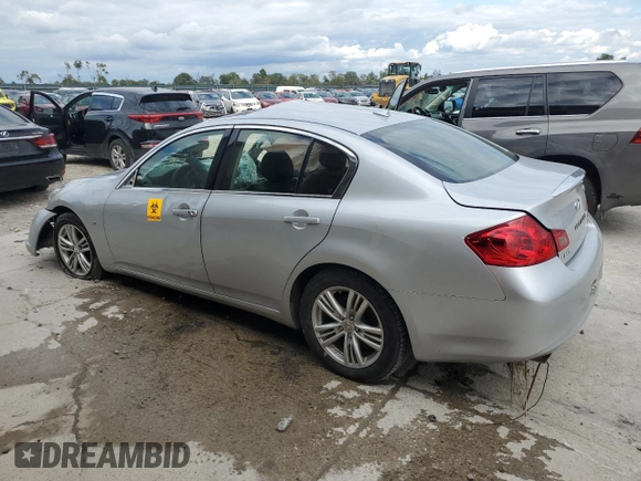 2015 Infiniti Q40 with VIN JN1CV6AR3FM524083, listed as a Copart auction lot 73520634 with 0 mi miles and Salvage Title. Bid and sale history available at carsss.com. Image 2.