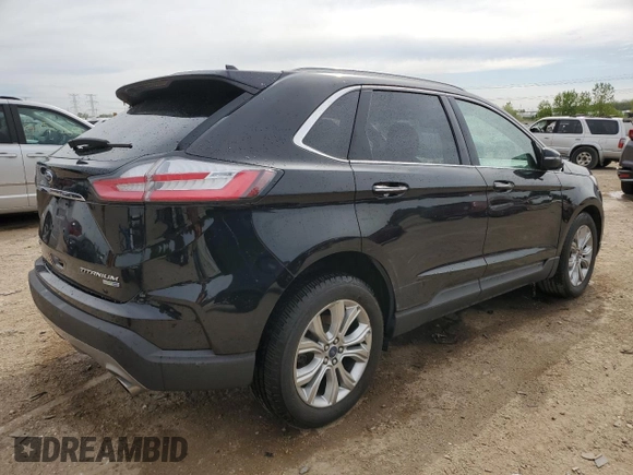 2019 Ford Edge Titanium with VIN 2FMPK4K93KBB42822, listed as a Copart auction lot 57308545 with 102,252 mi miles and Salvage title. Bid and sale history available at DreamBid. Image 3.