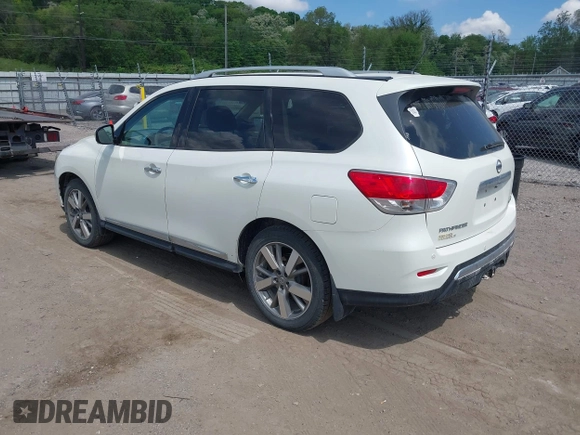 2015 Nissan Pathfinder SL with VIN 5N1AR2MM0FC707380, listed as a IAAI auction lot 42267523 with 186,383 mi miles and . Bid and sale history available at DreamBid. Image 3.