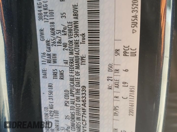 2017 Ford F-150 XL z VIN 1FTEW1CF7HFA63339, wystawiony jako Copart lot #58009935 z przebiegiem 37 704 mil mil oraz Szkoda całkowita • Salvage title. Historia ofert i sprzedaży dostępna na DreamBid. Obrazek 12.