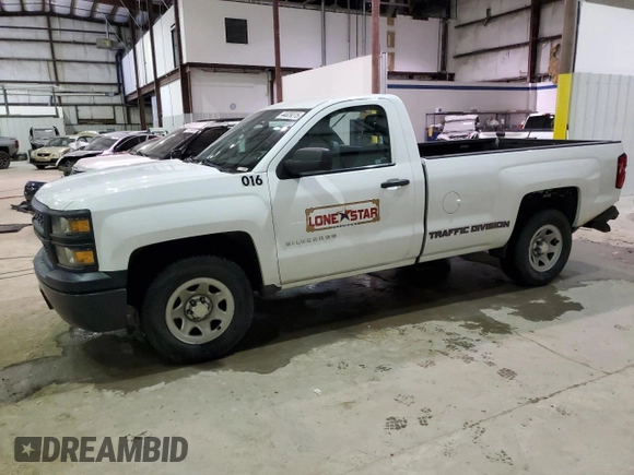 2015 Chevrolet Silverado 1500 Work Truck with VIN 1GCNCPEH4FZ438268, listed as a Copart auction lot 44029275 with 190,885 mi miles and Salvage Title. Bid and sale history available at DreamBid. Image 1.