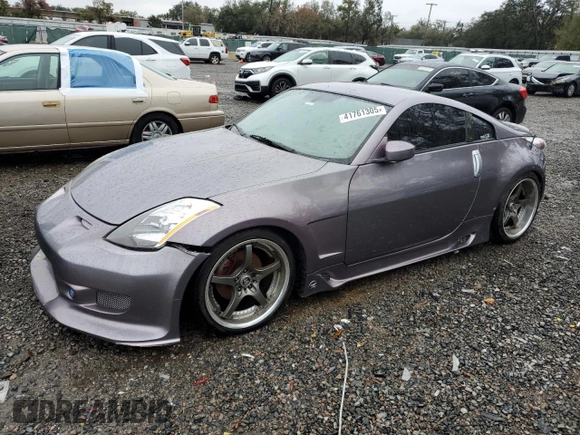 2004 Nissan 350Z Touring with VIN JN1AZ34E74T050080, listed as a Copart auction lot 41761305 with 0 mi miles and Salvage Title. Bid and sale history available at carsss.com. Image 1.