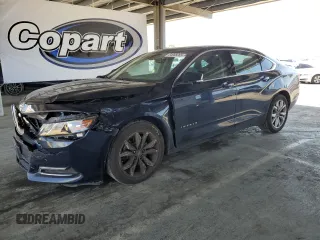 2018 Chevrolet Impala LT with VIN 2G1105S35J9104654, listed as a Copart auction lot 54988365 with 76,104 mi miles and Salvage Title. Bid and sale history available at DreamBid. Image 1.