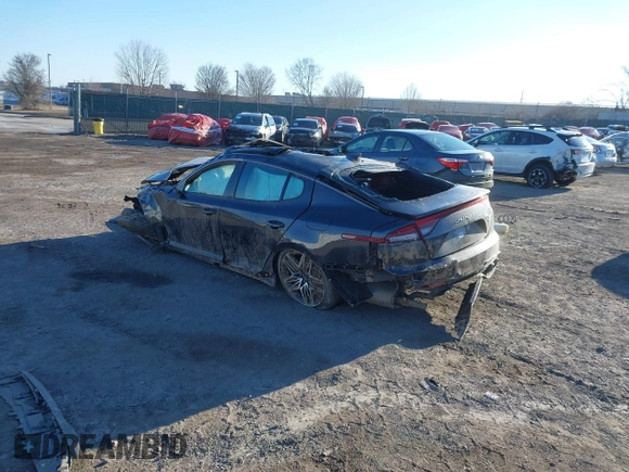 2022 Kia Stinger GT1 with VIN KNAE45LCXN6102128, listed as a IAAI auction lot 41580484 with Not Provided miles and . Bid and sale history available at DreamBid. Image 3.