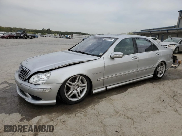 2005 Mercedes-Benz S 55 AMG with VIN WDBNG74J55A454080, listed as a Copart auction lot 50965305 with 139,677 mi miles and Salvage Title. Bid and sale history available at DreamBid. Image 1.