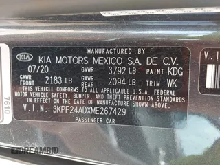 2021 Kia Forte LXS с VIN 3KPF24ADXME267429, выставлен на аукционе IAAI как лот 42589531 с пробегом 94 076 миль миль и . История ставок и продаж доступна на DreamBid. Изображение 9.
