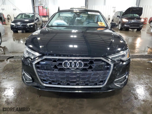 2024 Audi A6 Sedan Premium Plus with VIN WAUE3BF25RN035695, listed as a Copart auction lot 74025884 with 5,487 mi miles and Salvage Title. Bid and sale history available at carsss.com. Image 5.