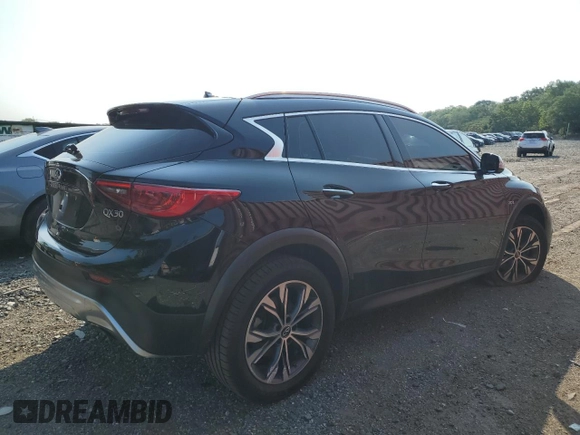 2018 Infiniti QX30 Premium with VIN SJKCH5CR2JA043955, listed as a Copart auction lot 63147374 with 100,194 mi miles and Salvage Title. Bid and sale history available at carsss.com. Image 3.