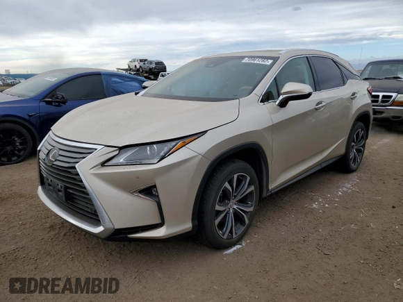 2017 Lexus RX with VIN 2T2BZMCA3HC090851, listed as a Copart auction lot 70961282 with 37,190 mi miles. Bid and sale history available at carsss.com. Image 1.
