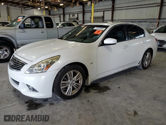 2015 Infiniti Q40 with VIN JN1CV6APXFM501091, listed as a Copart auction lot 71635964 with 0 mi miles and Salvage Title. Bid and sale history available at carsss.com. Image 1.