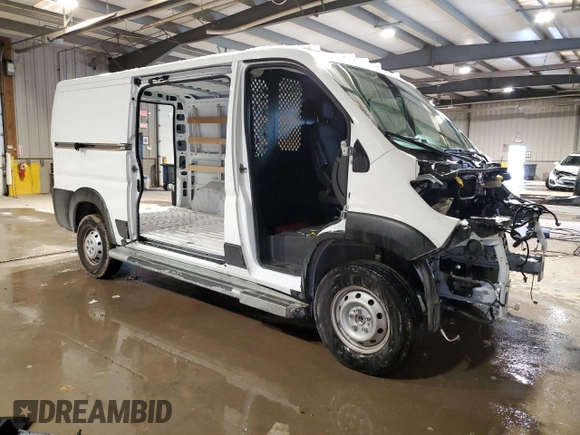 2023 Ram ProMaster Cargo with VIN 3C6LRVVG1PE565680, listed as a Copart auction lot 88541065 with 17,598 mi miles and Salvage Title. Bid and sale history available at DreamBid. Image 4.