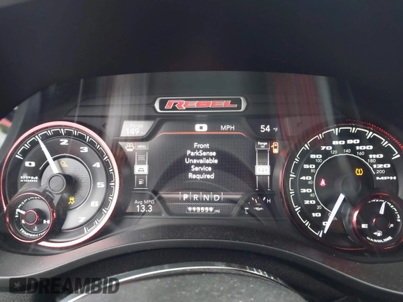 2019 Ram 1500 Rebel z VIN 1C6SRFLT1KN722064, wystawiony jako IAAI lot #41513201 z przebiegiem 113 559 mil mil oraz . Historia ofert i sprzedaży dostępna na DreamBid. Obrazek 7.