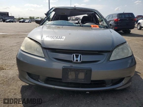 2005 Honda Civic with VIN JHMES96695S010228, listed as a Copart auction lot 55092935 with 156,482 mi miles and Salvage Title. Bid and sale history available at DreamBid. Image 5.