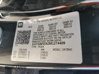 2021 GMC Canyon 4WD AT4 w/Leather with VIN 1GTG6FEN3M1274409, listed as a Copart auction lot 49228145 with 57,194 mi miles and Salvage Title. Bid and sale history available at carsss.com. Image 12.