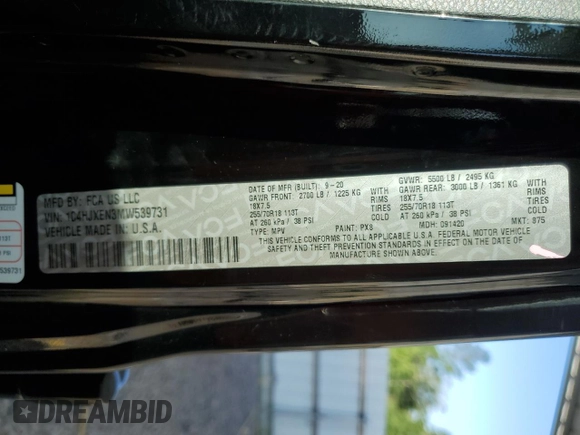 2021 Jeep Wrangler Unlimited Sahara with VIN 1C4HJXEN3MW539731, listed as a Copart auction lot 55119785 with 84,054 mi miles and Salvage title. Bid and sale history available at DreamBid. Image 13.