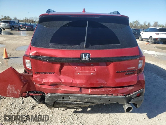 2024 Honda Passport Black Edition with VIN 5FNYF8H8XRB001214, listed as a Copart auction lot 87203914 with 23,124 mi miles and Salvage title. Bid and sale history available at DreamBid. Image 6.