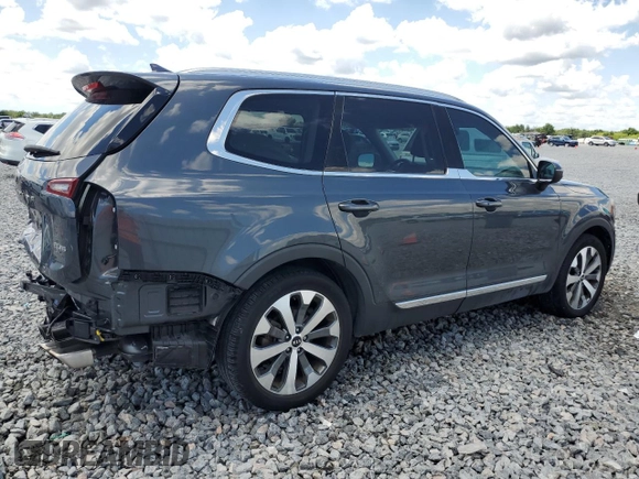 2021 Kia Telluride EX with VIN 5XYP34HCXMG181314, listed as a Copart auction lot 56170945 with 81,425 mi miles and Non repairable. Bid and sale history available at DreamBid. Image 3.