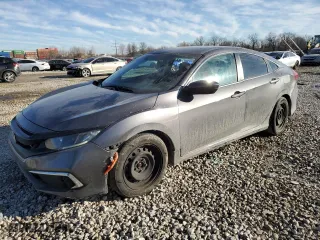 2019 Honda Civic Sedan LX with VIN 2HGFC2F66KH567841, listed as a Copart auction lot 42167145 with 86,934 mi miles and Salvage Title. Bid and sale history available at carsss.com. Image 1.
