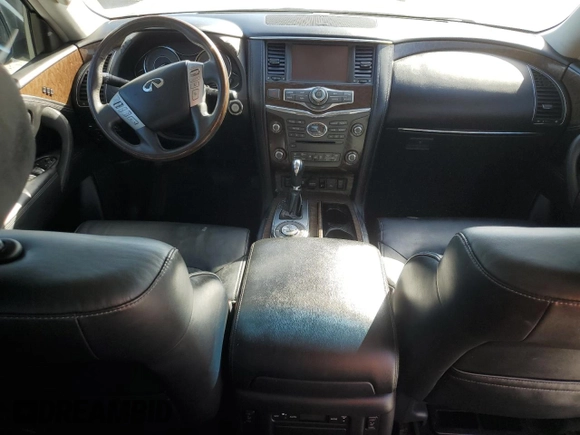 2015 Infiniti QX80 with VIN JN8AZ2NF9F9572311, listed as a Copart auction lot 77469224 with 0 mi miles and Salvage Title. Bid and sale history available at carsss.com. Image 8.