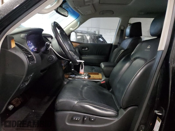 2012 Infiniti QX56 7-passenger with VIN JN8AZ2NE5C9015530, listed as a Copart auction lot 78957604 with 120,104 mi miles and Salvage Title. Bid and sale history available at carsss.com. Image 7.