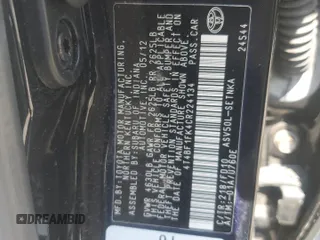 2012 Toyota Camry L with VIN 4T4BF1FK4CR224134, listed as a Copart auction lot 53136745 with 89,579 mi miles and Salvage Title. Bid and sale history available at carsss.com. Image 12.