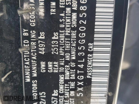2016 Kia Optima LX with VIN 5XXGT4L35GG025861, listed as a Copart auction lot 47026475 with 186,046 mi miles and Salvage Title. Bid and sale history available at carsss.com. Image 12.