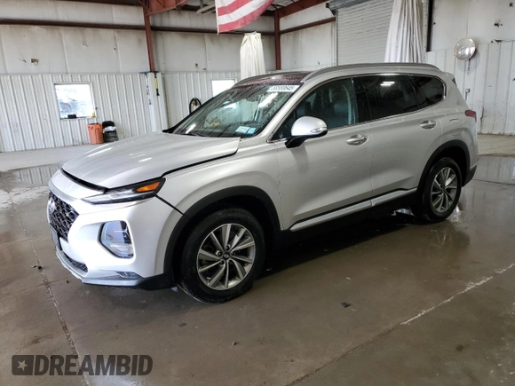 2019 Hyundai Santa Fe Ultimate z VIN 5NMS5CAD4KH002169, wystawiony jako Copart lot #58560645 z przebiegiem 27 762 mil mil oraz Szkoda całkowita • Salvage title. Historia ofert i sprzedaży dostępna na DreamBid. Obrazek 1.