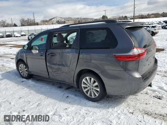 2017 Toyota Sienna LE with VIN 5TDJZ3DC3HS155344, listed as a Copart auction lot 46488255 with 0 mi miles and Salvage Title. Bid and sale history available at carsss.com. Image 2.