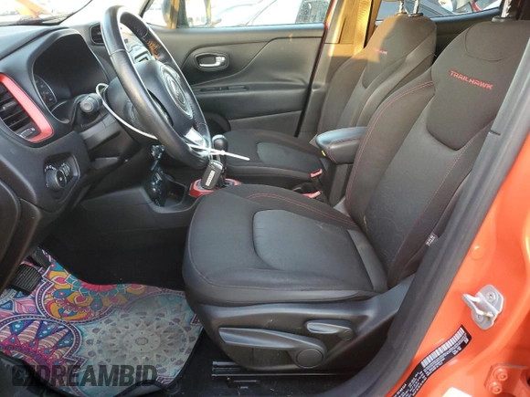 2016 Jeep Renegade Trailhawk with VIN ZACCJBCT9GPC70330, listed as a Copart auction lot 52934805 with 125,113 mi miles and Salvage title. Bid and sale history available at DreamBid. Image 7.