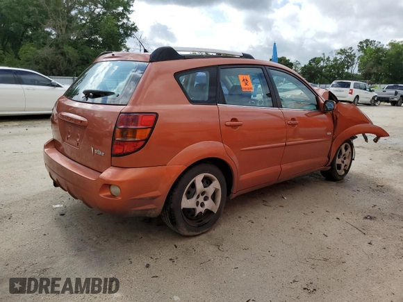2005 Pontiac Vibe with VIN 5Y2SL63875Z409443, listed as a Copart auction lot 54958525 with 187,005 mi miles and Salvage title. Bid and sale history available at DreamBid. Image 3.