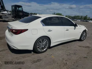 2018 Infiniti Q50 Luxe with VIN JN1EV7AP8JM360903, listed as a Copart auction lot 52726765 with 118,107 mi miles and Salvage Title. Bid and sale history available at DreamBid. Image 3.