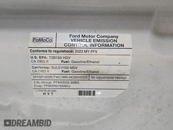 2023 Ford Transit Cargo with VIN 1FTBR1X87PKC01635, listed as a IAAI auction lot 42832727 with 17,348 mi miles and . Bid and sale history available at DreamBid. Image 35.
