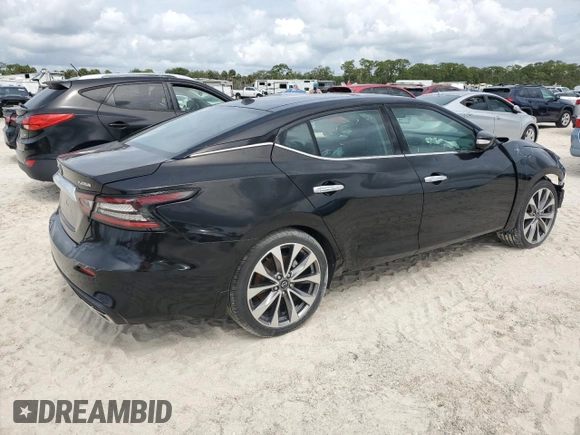 2023 Nissan Maxima Platinum with VIN 1N4AA6FV0PC501797, listed as a Copart auction lot 65560742 with 89 mi miles and Salvage title. Bid and sale history available at DreamBid. Image 3.